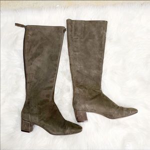 Nine West Anatolia green suede tall boots 6